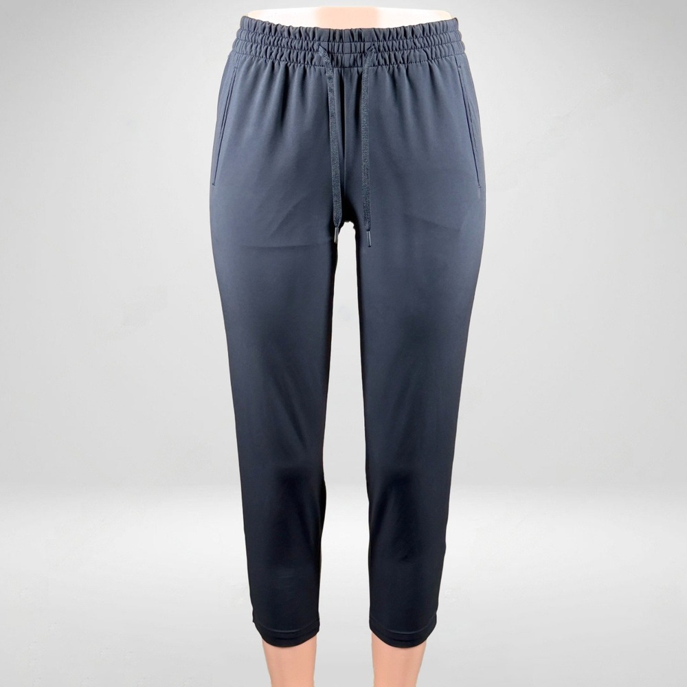 Zella Womens Black High Rise Drawstring Cropped Jogger Active Pants Size XS